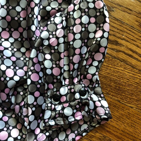 Tailored satin button-down shirt - Picture 3 of 3